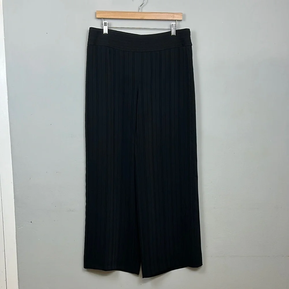 Armani Collezioni Women’s Made in Italy Black Wide Leg Trouser Pants Sz 8
